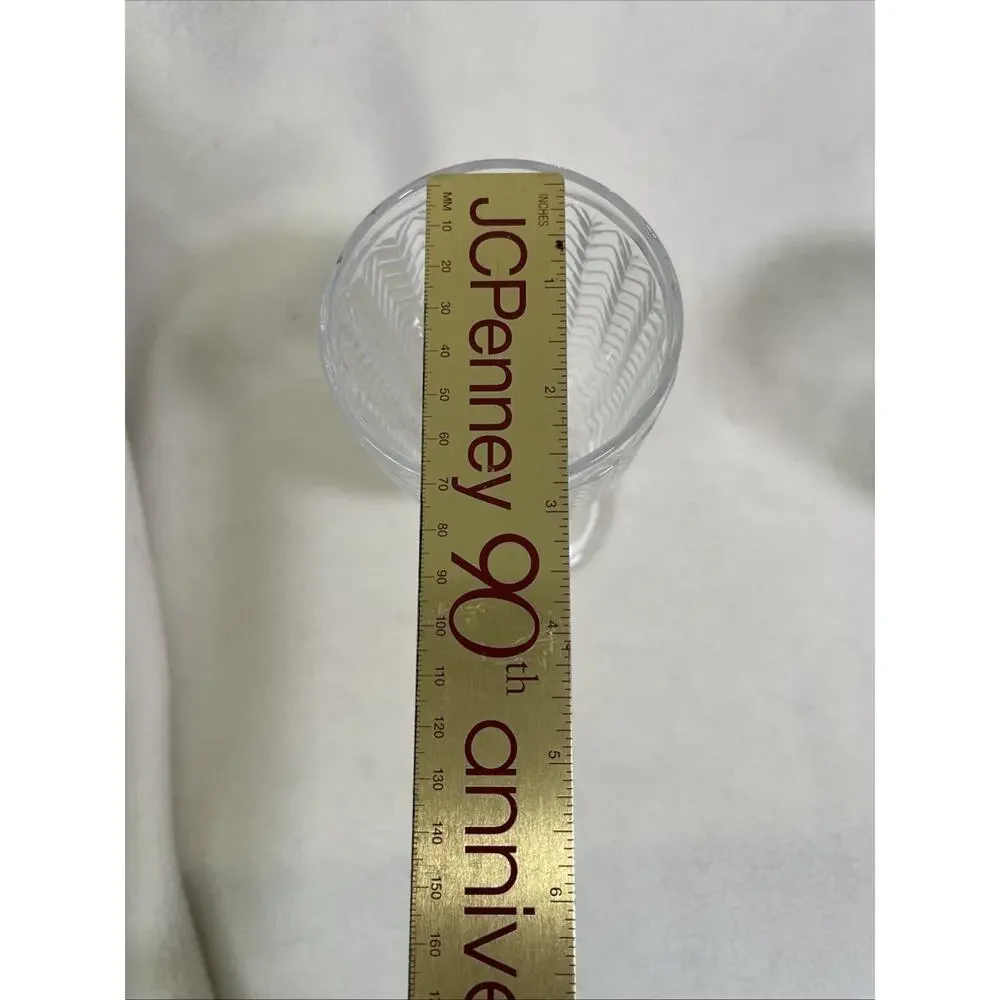 Godinger Carson Modern Vintage Wine Goblets Chevron Design 10 oz., Set of Four